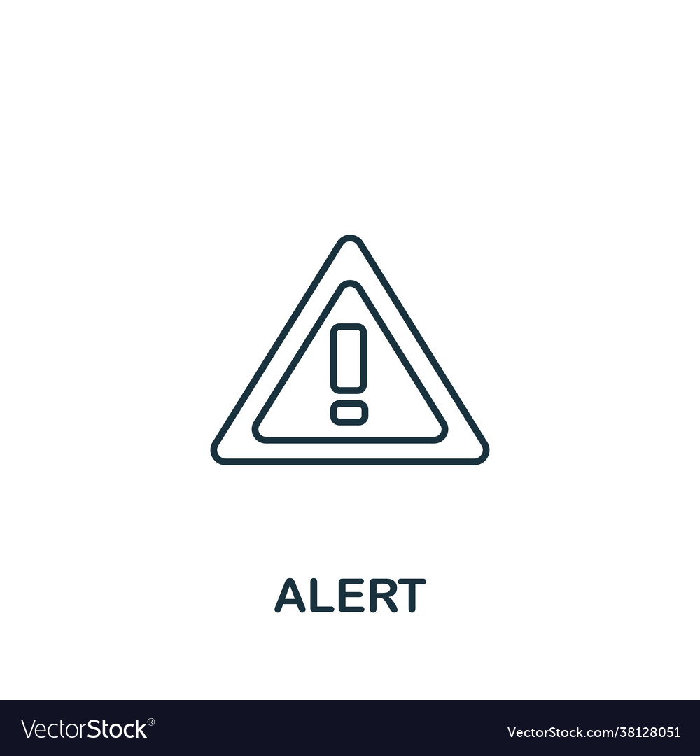 Alert icon from security collection simple line