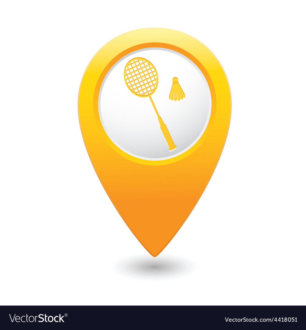 Badminton map pointer yellow