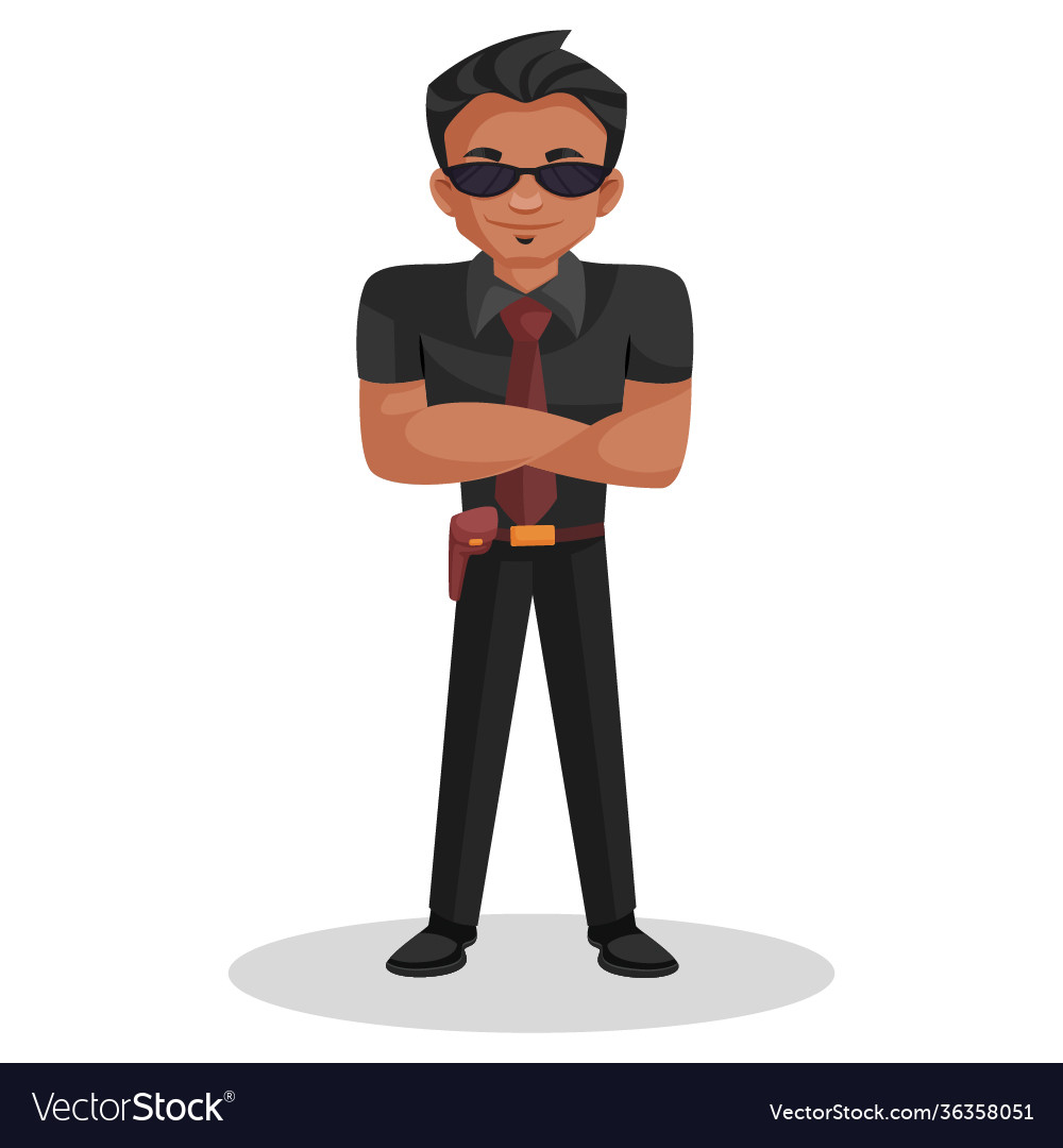 Bodyguard cartoon Royalty Free Vector Image - VectorStock