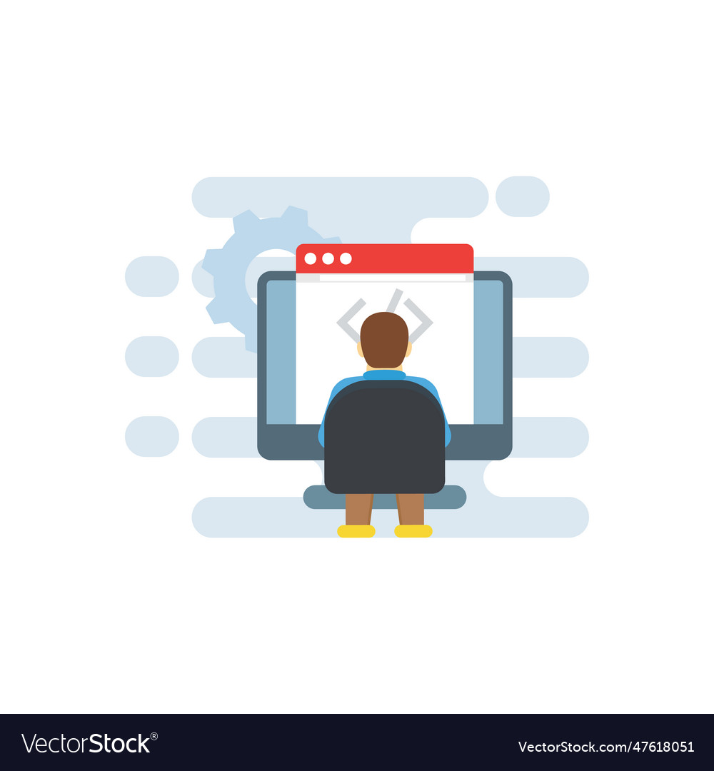 Boy doing web coding on computer