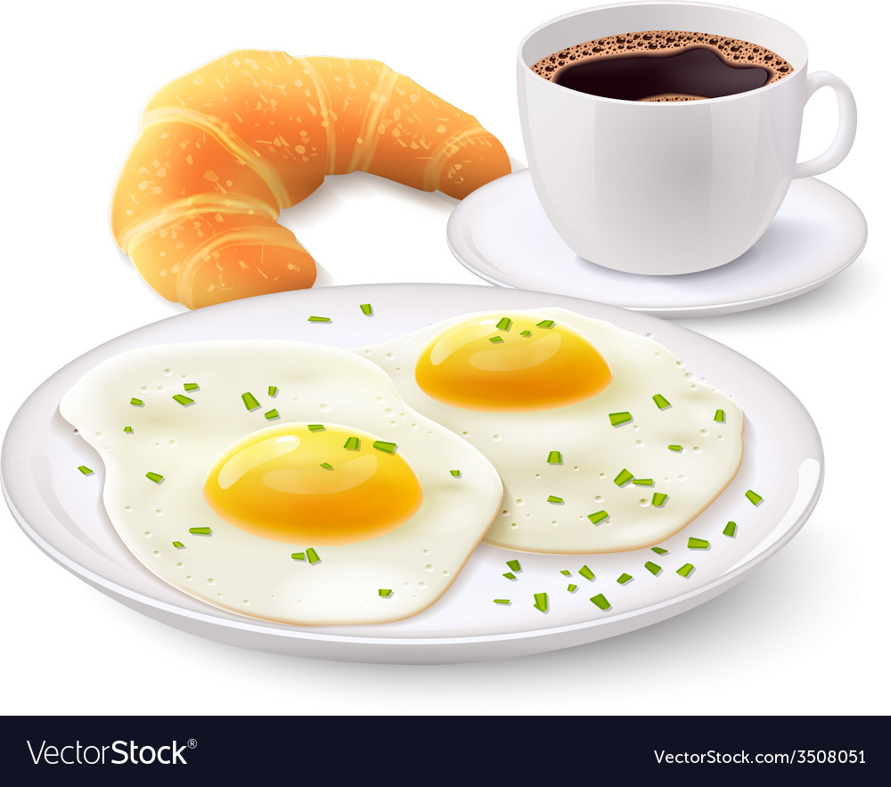 Breakfast realistic set Royalty Free Vector Image