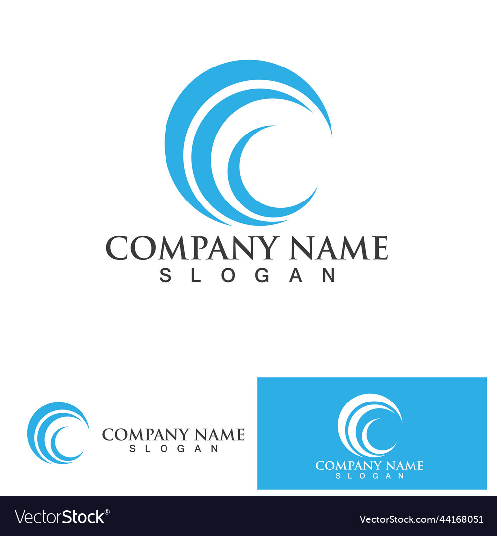 C circle logo template icon Royalty Free Vector Image