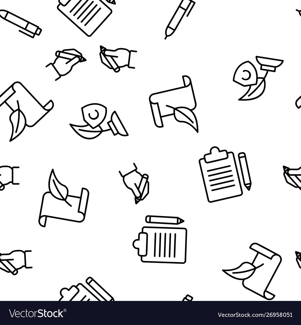Copywriting and blogging seamless pattern