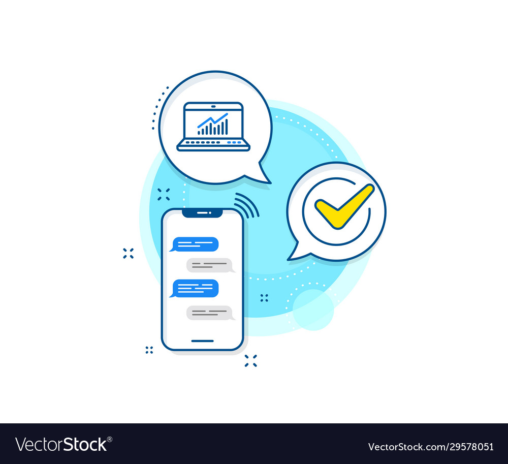 Data analysis and statistics line icon computer Vector Image Data analysis and statistics line icon computer