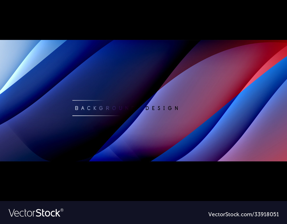 Fluid gradient waves with shadow lines and glowing Vector Image Fluid gradient waves with shadow lines and glowing