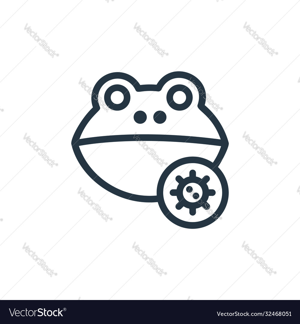 Frog icon editable stroke linear symbol