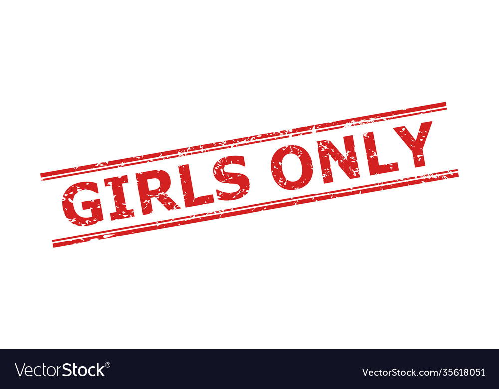 Girls only watermark with corroded surface Vector Image Girls only watermark with corroded surface