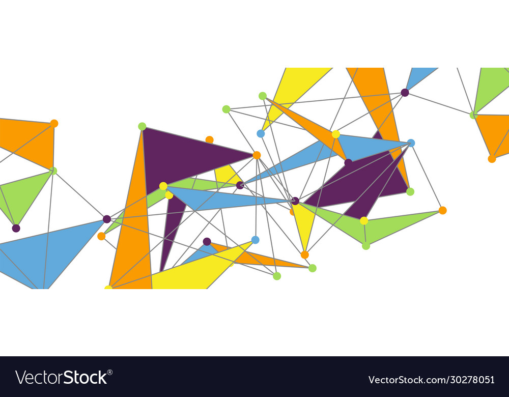 Line points connections triangular technology