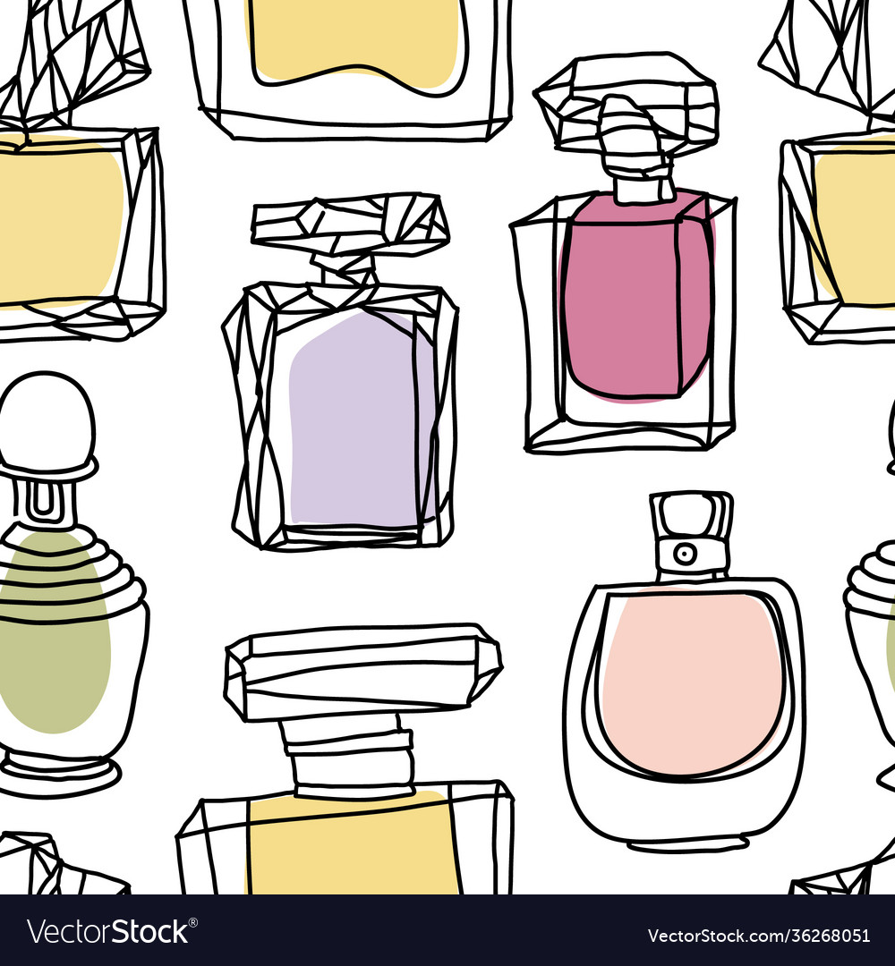 Perfume seamless pattern background Royalty Free Vector