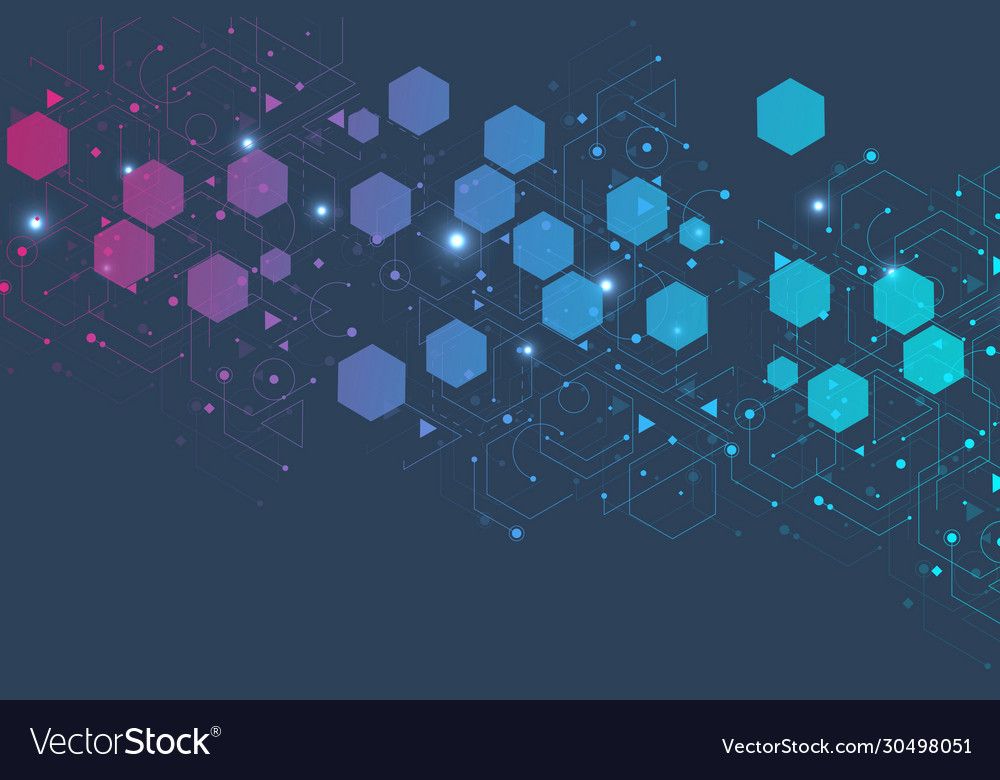 Science network pattern connecting lines and dots vector image Science network pattern connecting lines and dots
