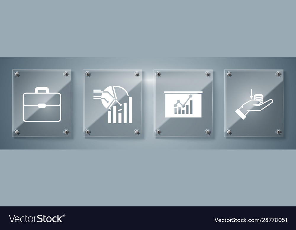 Set money on hand board with graph chart pie vector image Set money on hand board with graph chart pie