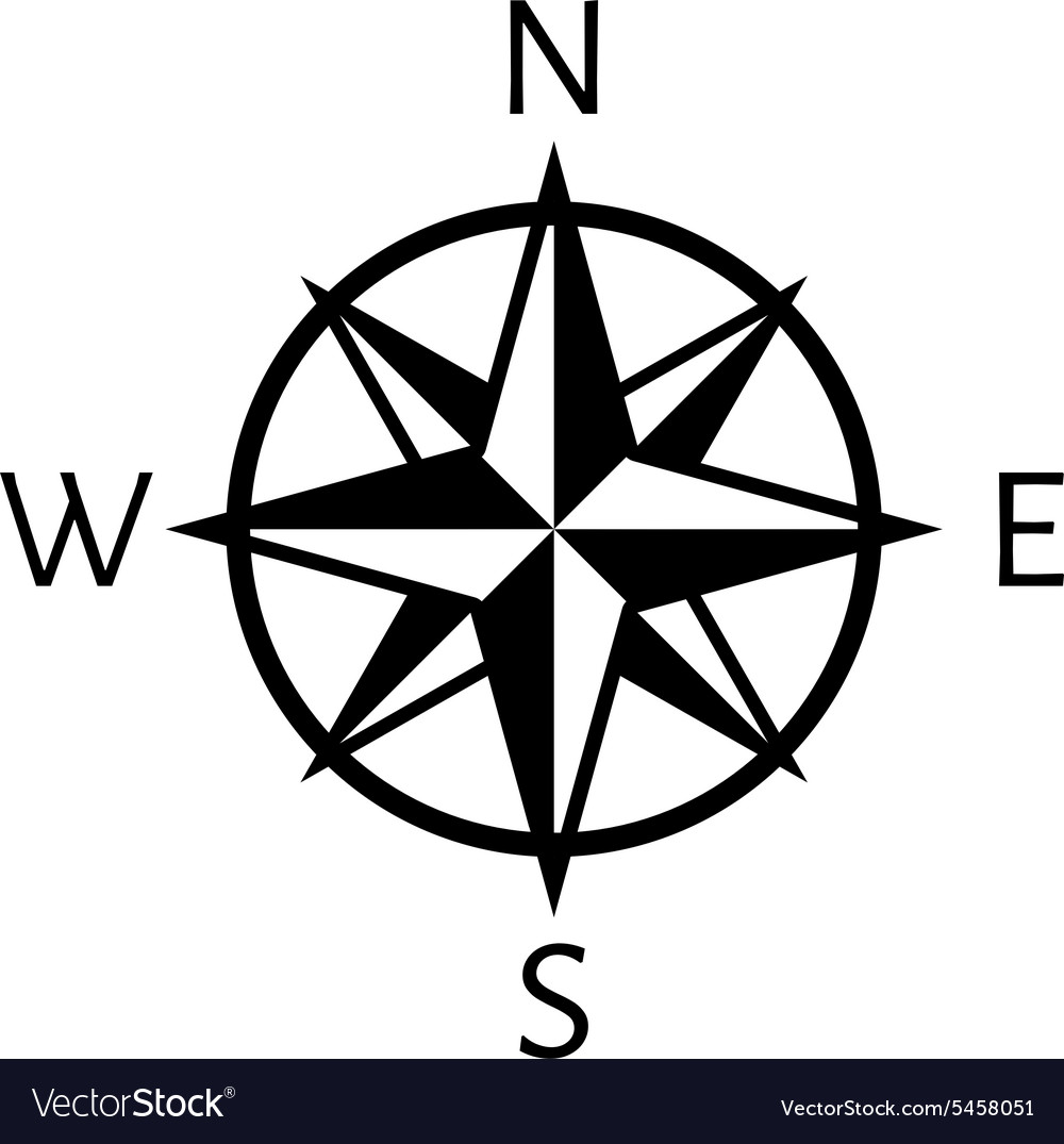 Download The compass icon navigation symbol flat Royalty Free Vector