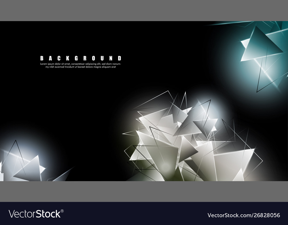 Abstract background with glowing triangles Vector Image Abstract background with glowing triangles