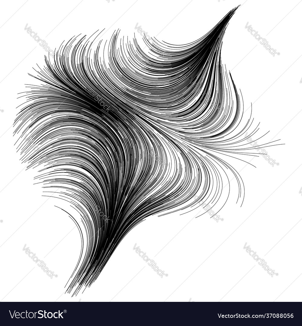 Abstract render random wavy curvy writhe lines Vector Image Abstract render random wavy curvy writhe lines