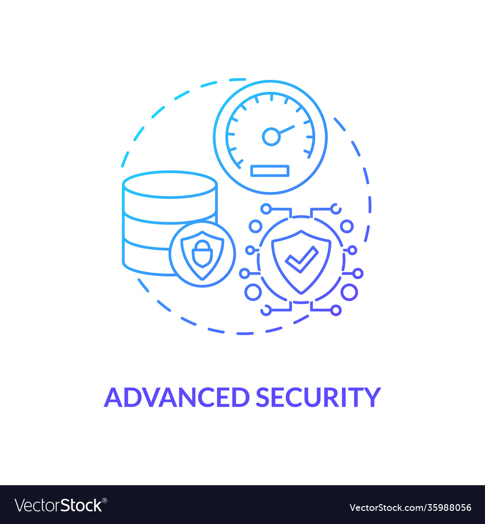 Advanced security concept icon