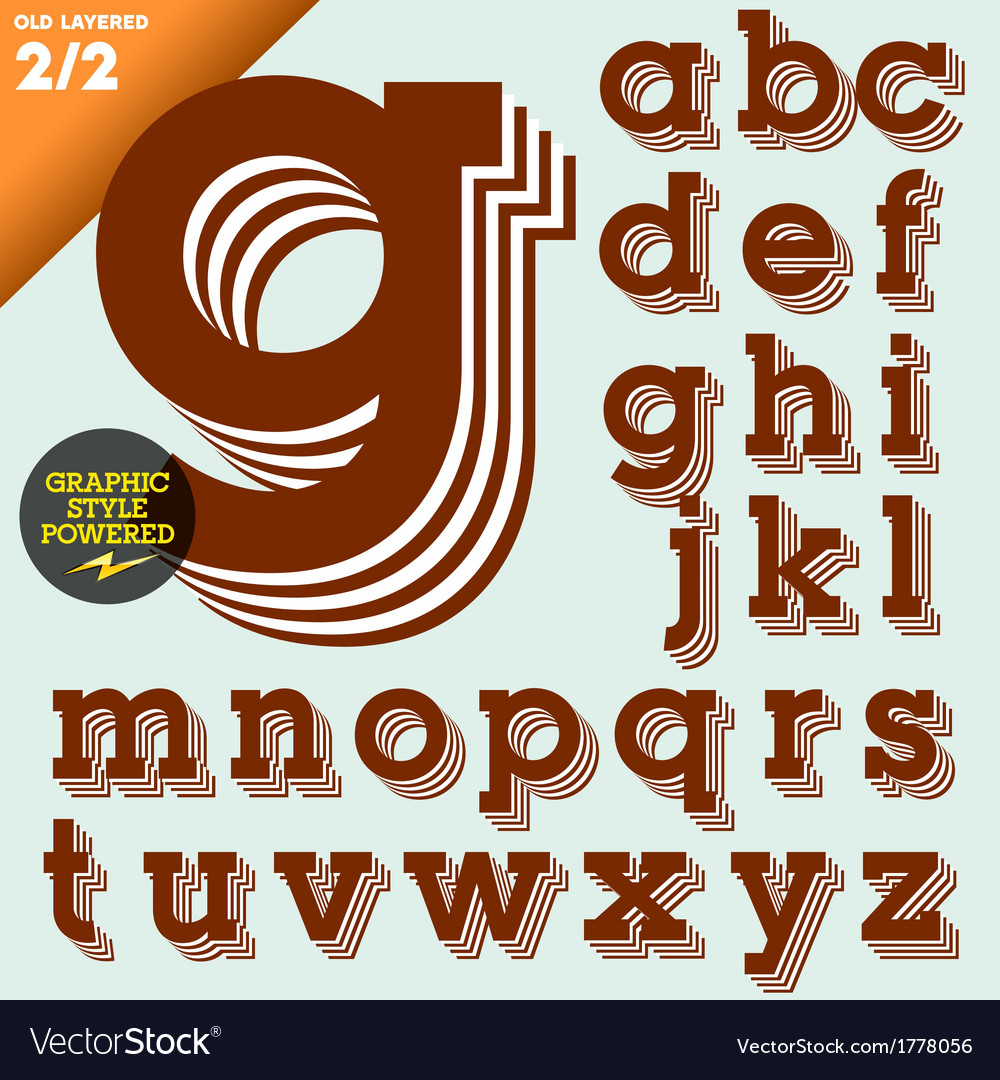 An old fashioned alphabet Royalty Free Vector Image