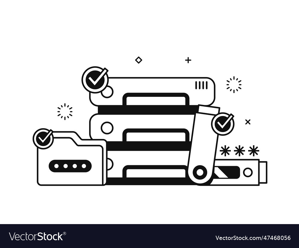 Cloud computing services and online data storage Vector Image Cloud computing services and online data storage
