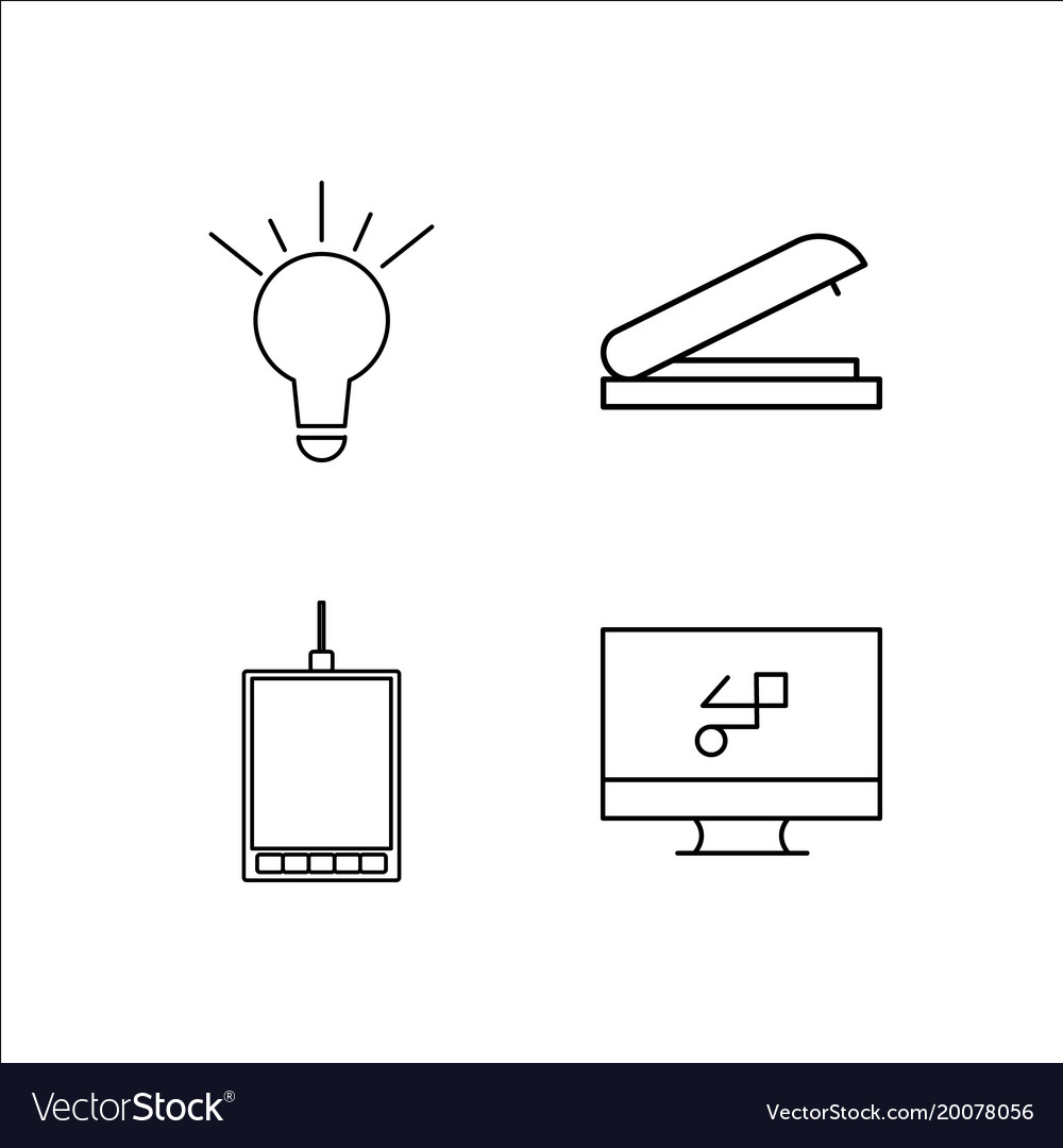 Design und Studio einfache lineare Icon-Setsimple