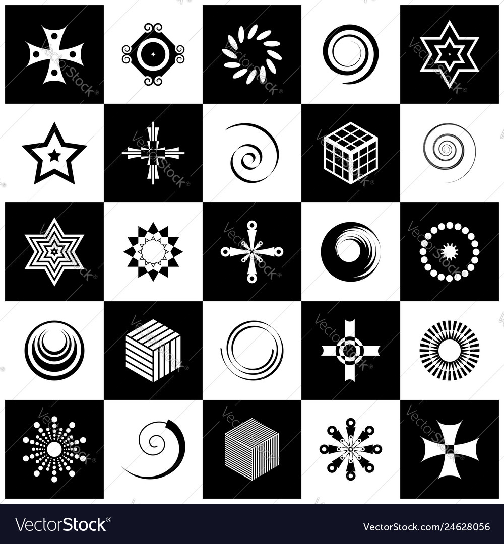 Design elements set vector image Design elements set