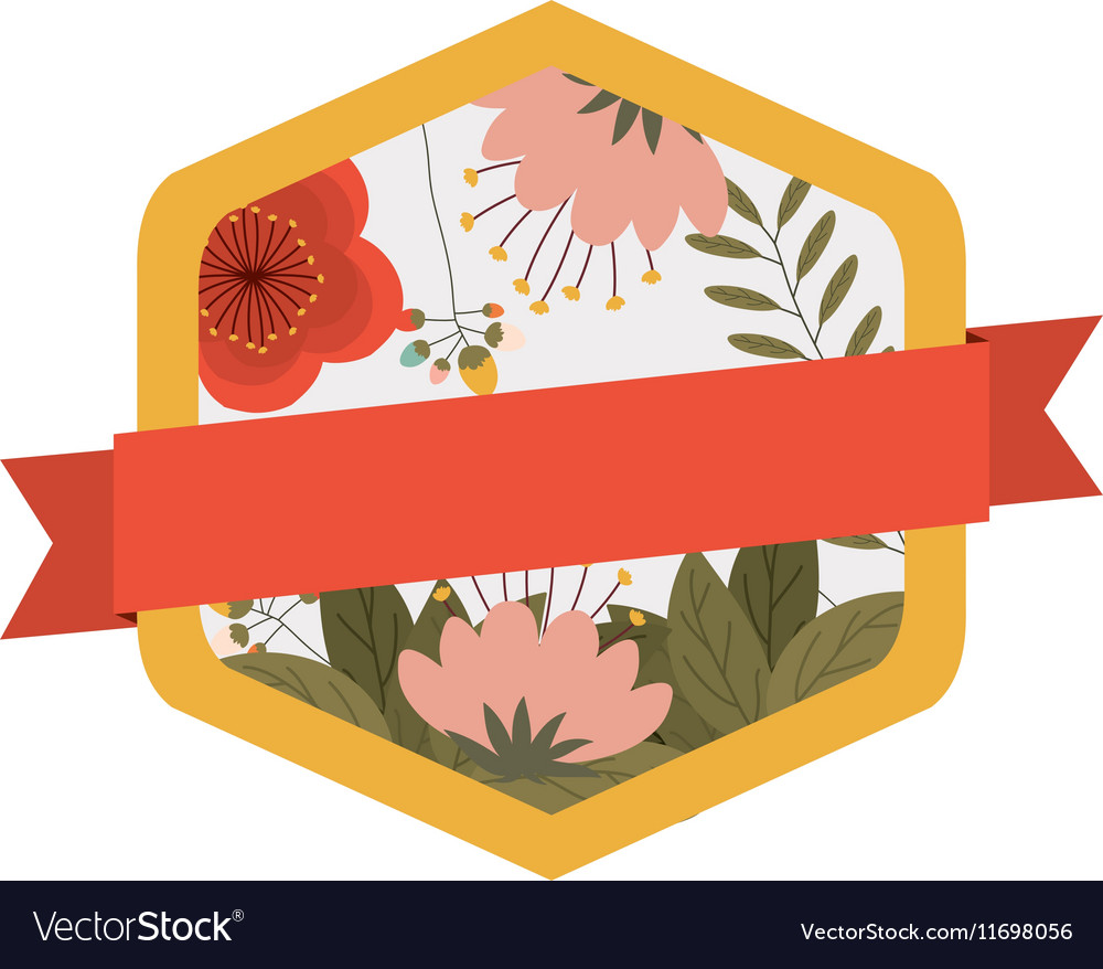 Isolated frame of flowers decoration design