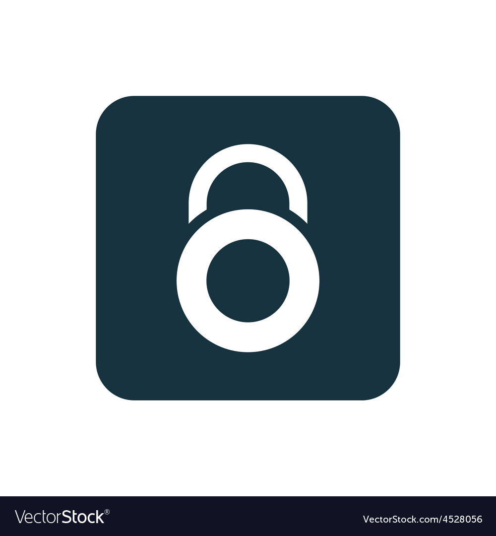 Lock icon rounded squares button