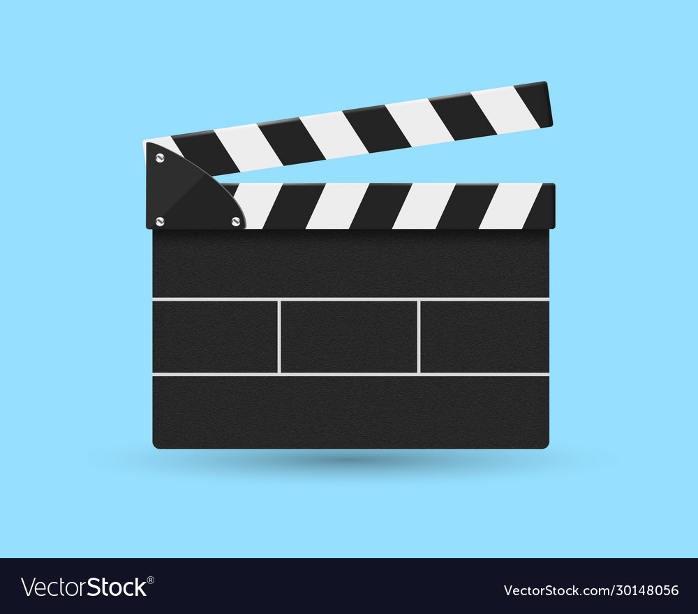 Movie cracker front view isolated on blue Vector Image