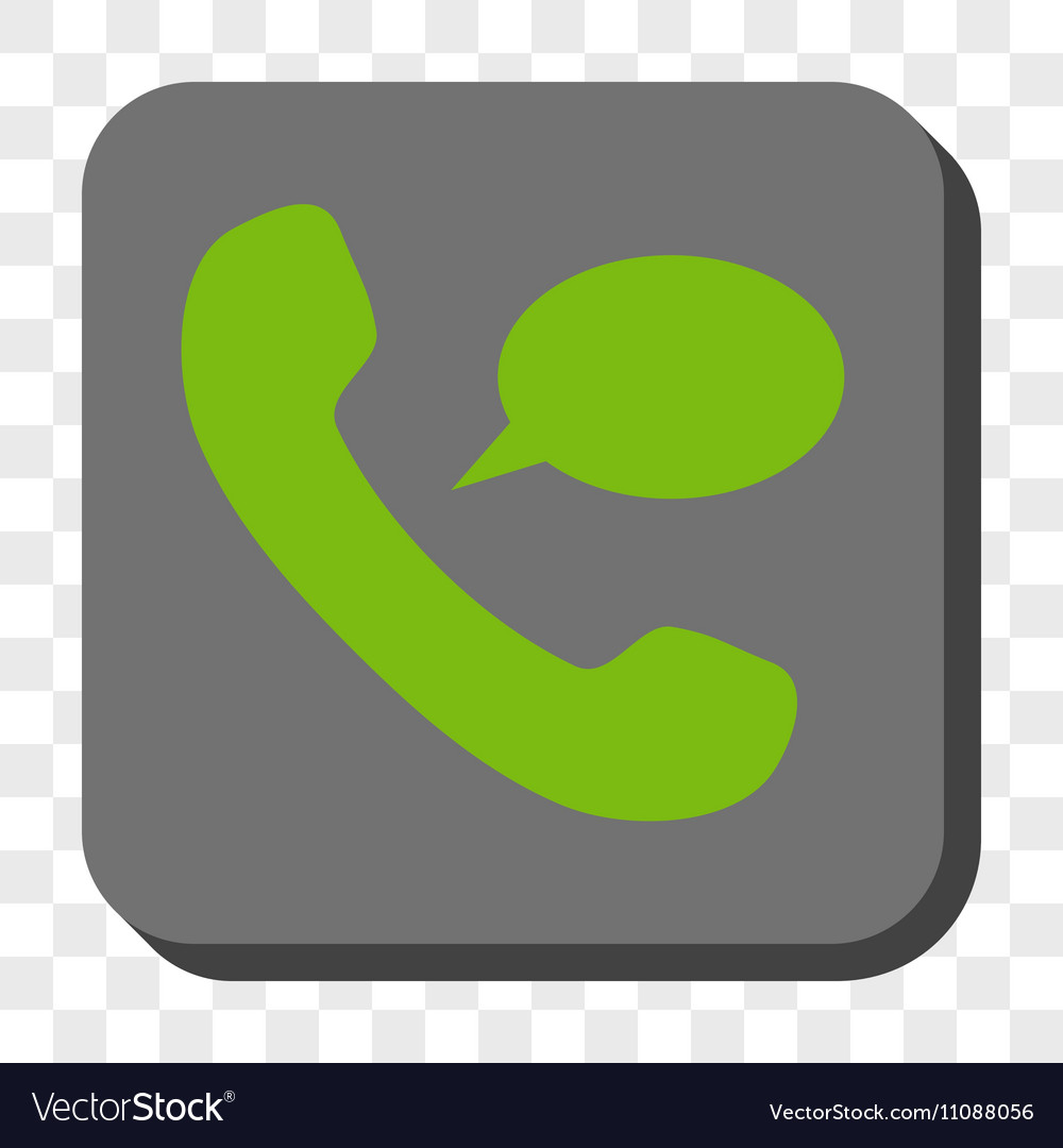Phone message rounded square button