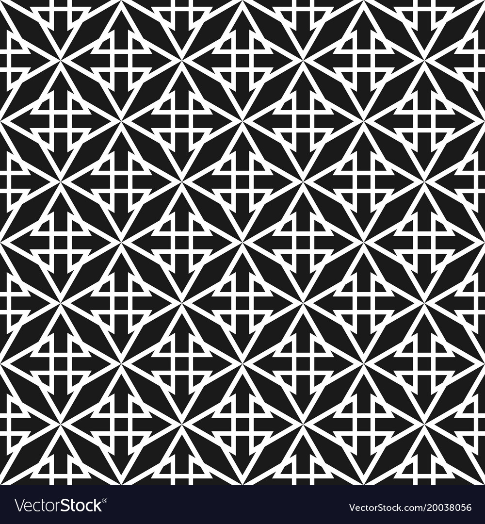 Tile black and white pattern or background Vector Image