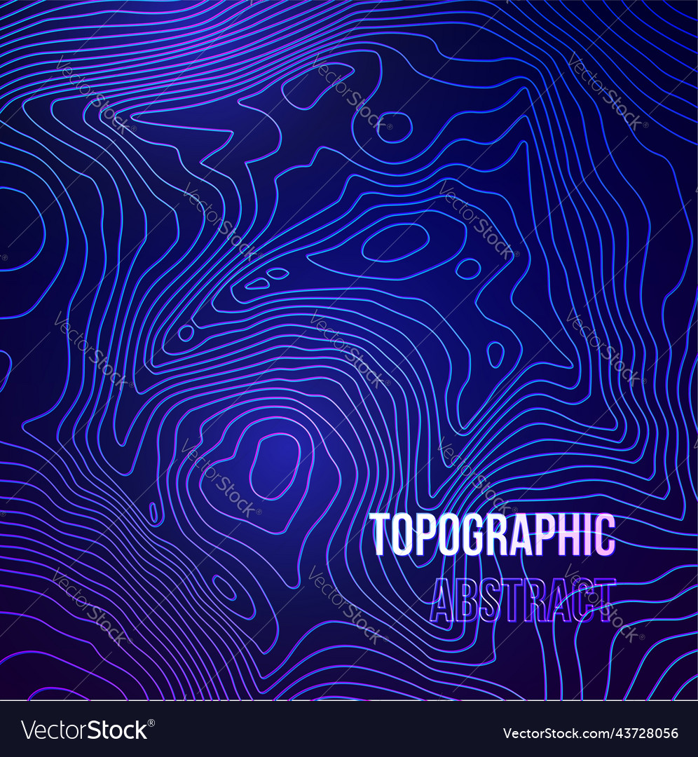 Topographic map colorful abstract background vector image Topographic map colorful abstract background