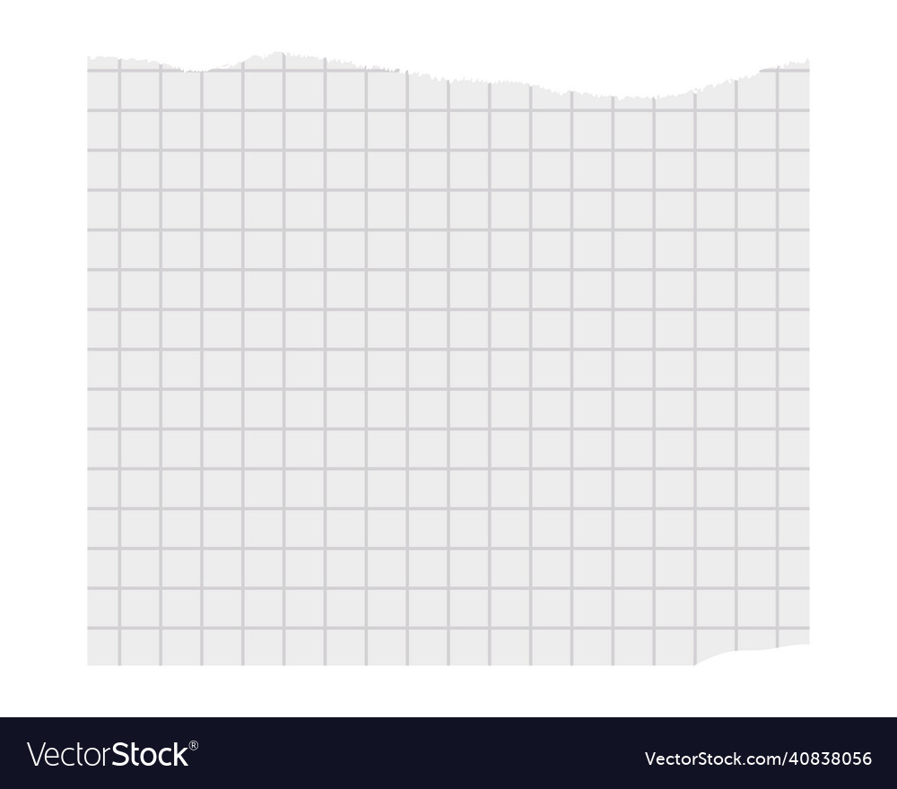 Torn squared notebook sheet