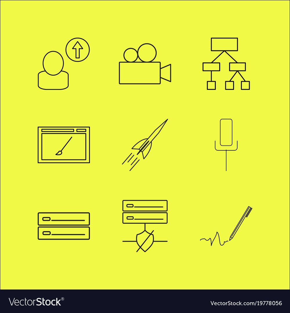 Web linear icon set simple outline icons