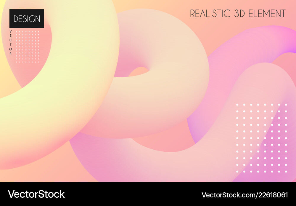 3d gradient design colorful abstract composition Vector Image