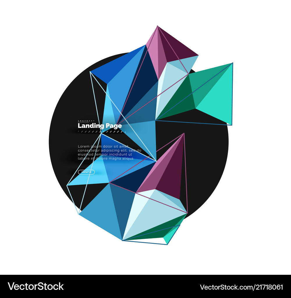 3d triangle abstract background polygonal Vector Image