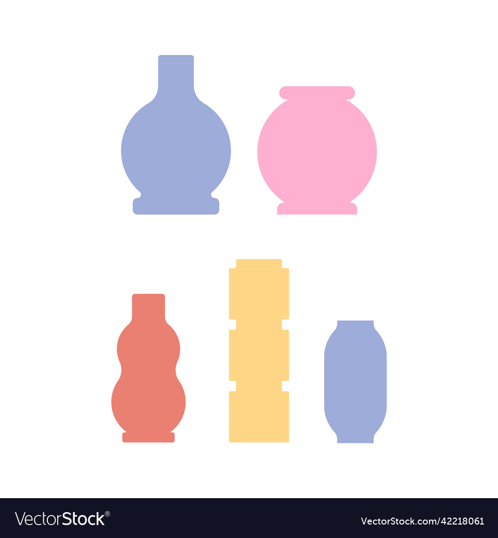 Collection of flower pots and vases modern