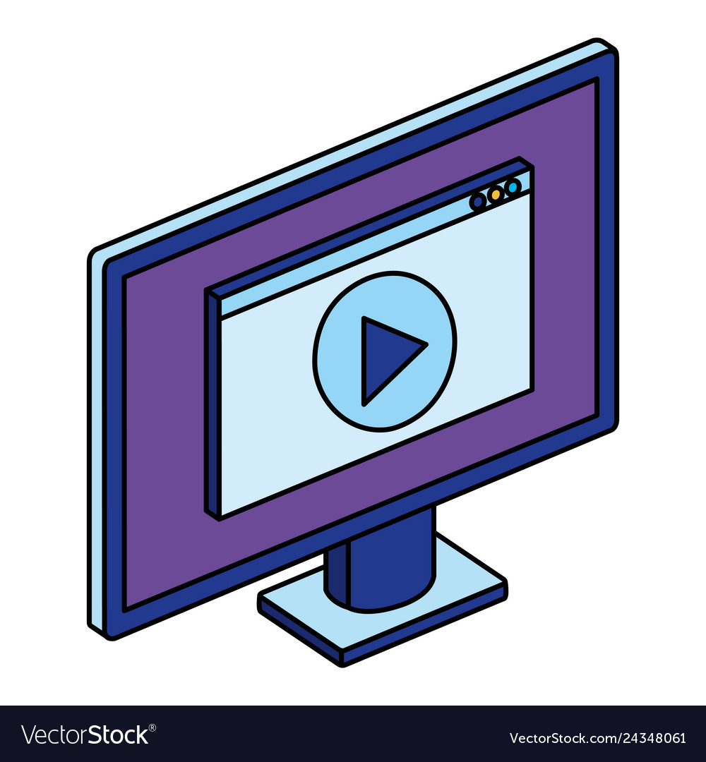 Computer display with media player