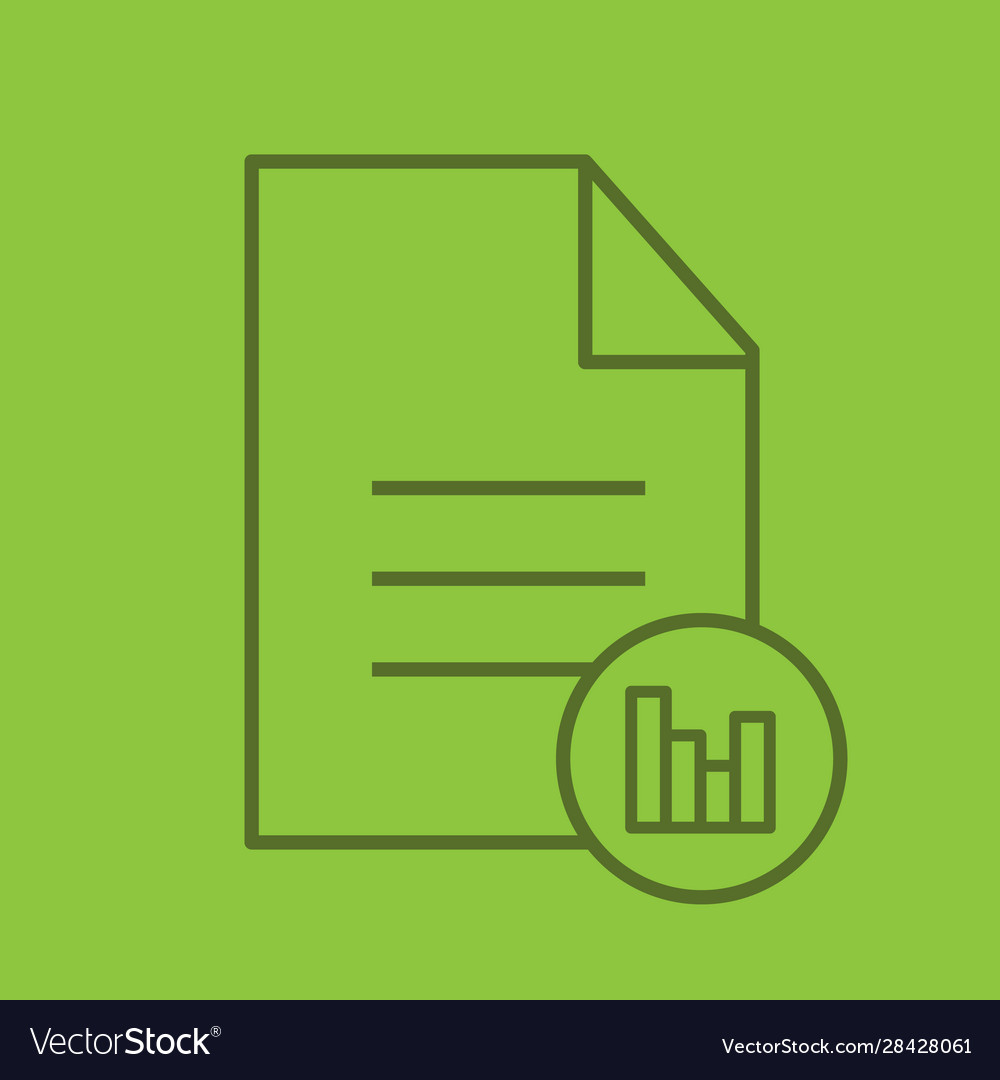 File statistics linear icon vector image File statistics linear icon
