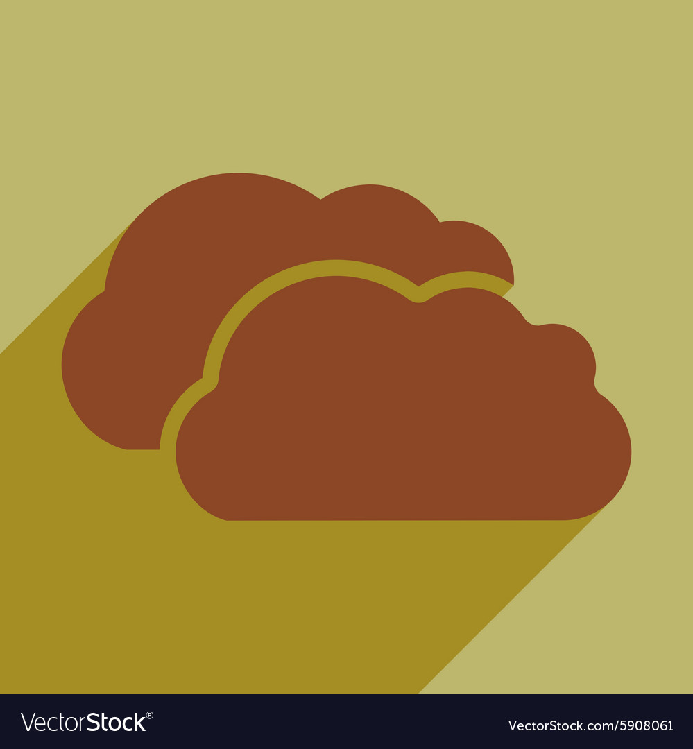 Flat with shadow icon and mobile application
