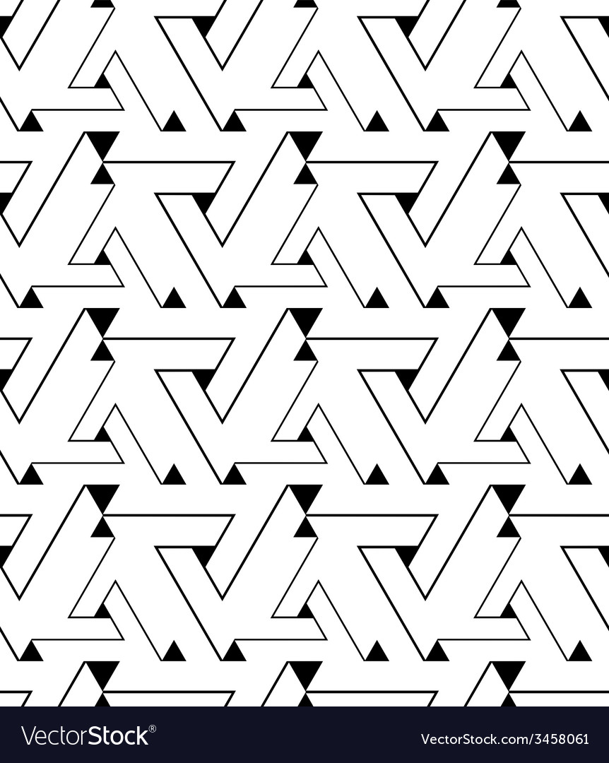 Geometric contrast maze abstract seamless pattern