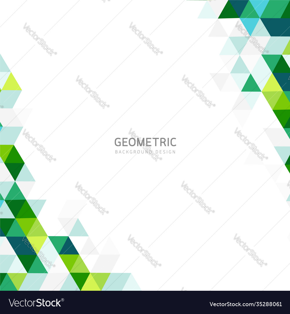 Modern green abstract geometric background Vector Image