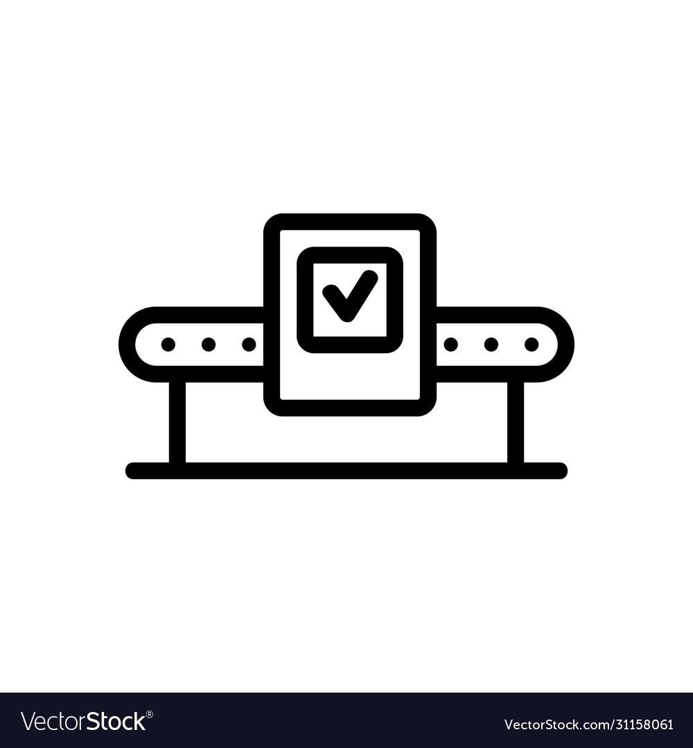Properly working conveyor icon outline Vector Image Properly working conveyor icon outline