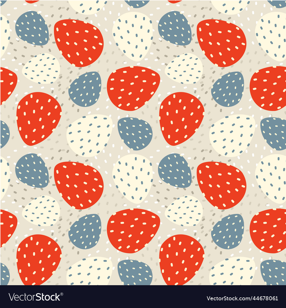 Seamless abstract pattern with strawberries