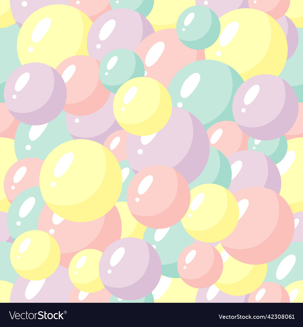 Seamless pattern with colorful bubbles vector image Seamless pattern with colorful bubbles