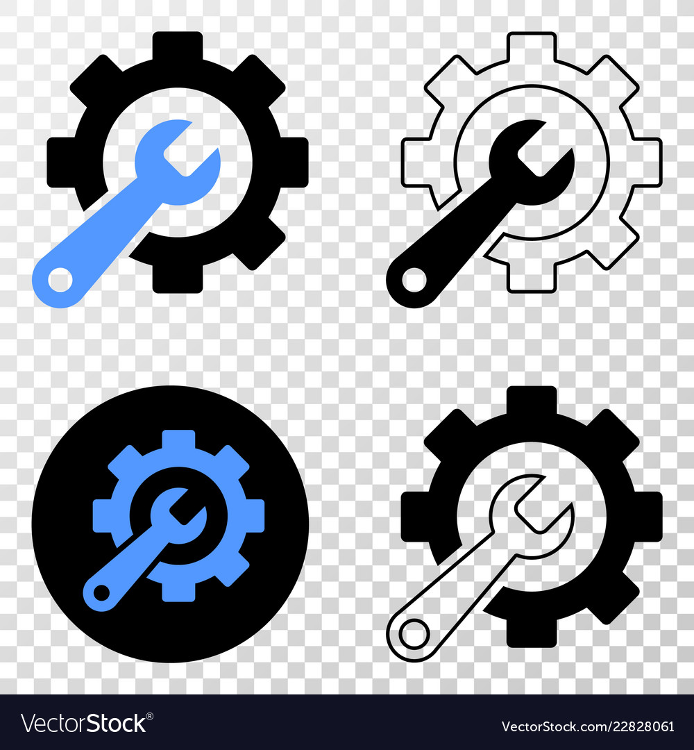 Service tools eps icon with contour version vector image Service tools eps icon with contour version
