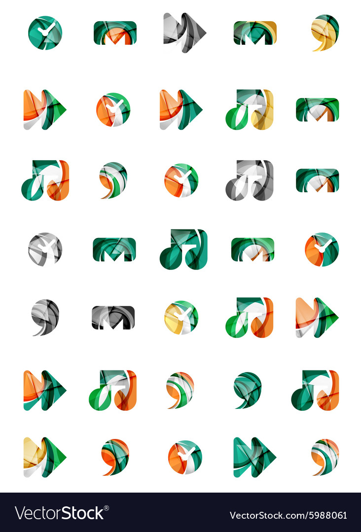 Set of abstract universal web icons business