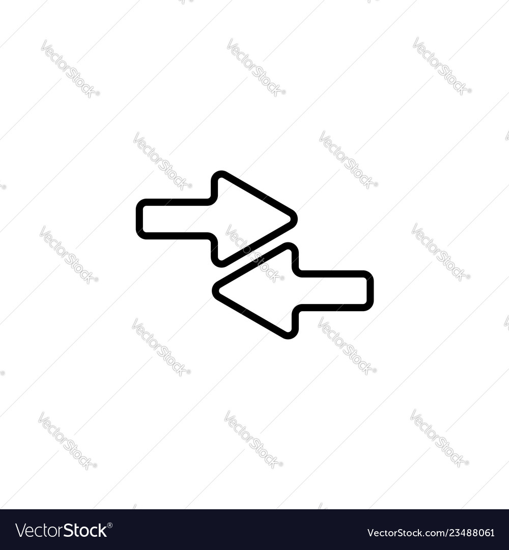 Web line icon left and right arrows