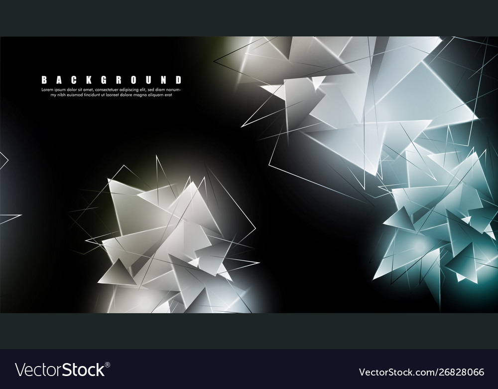 Abstract background with glowing triangles Vector Image Abstract background with glowing triangles