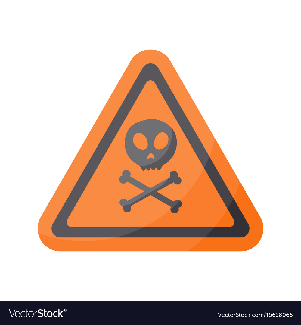 Aware Sign Flat Icon Royalty Free Vector Image