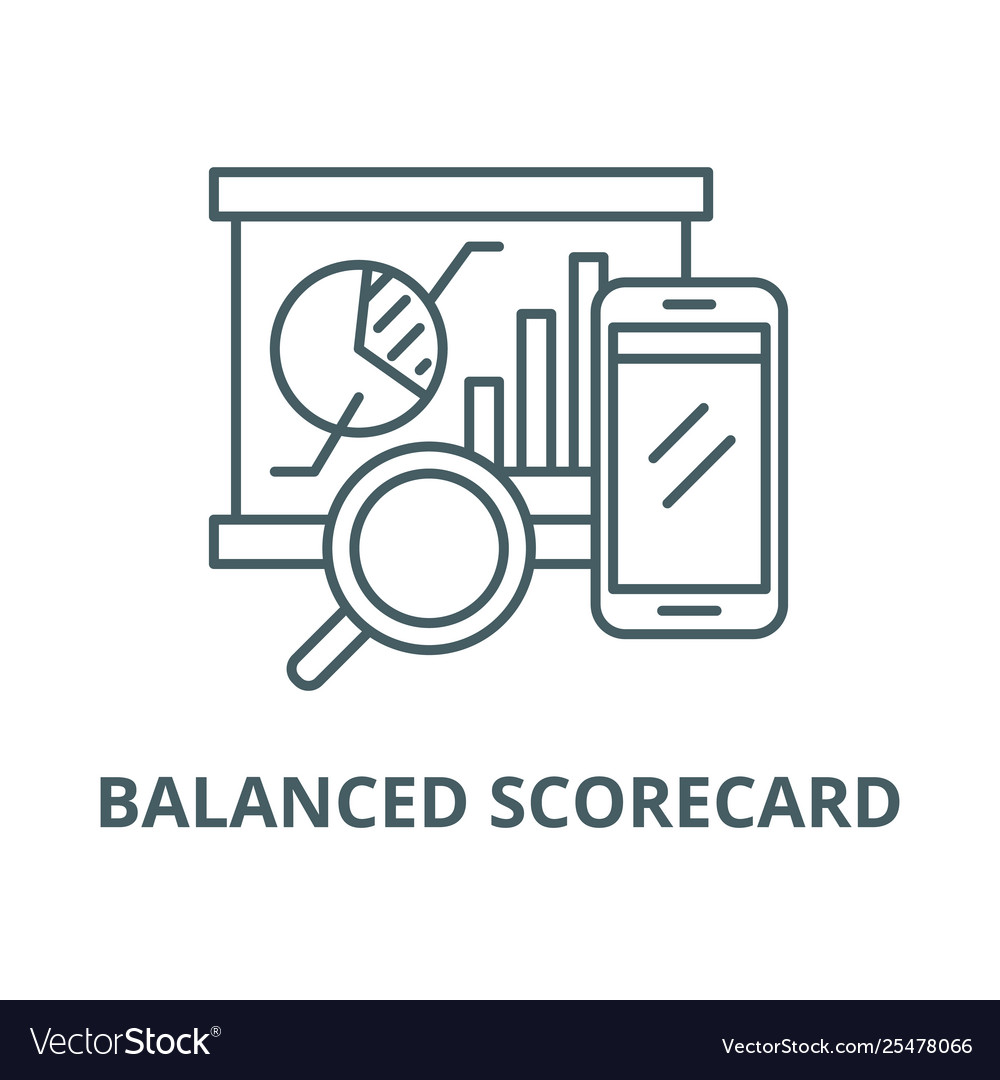 Balanced scorecard line icon linear