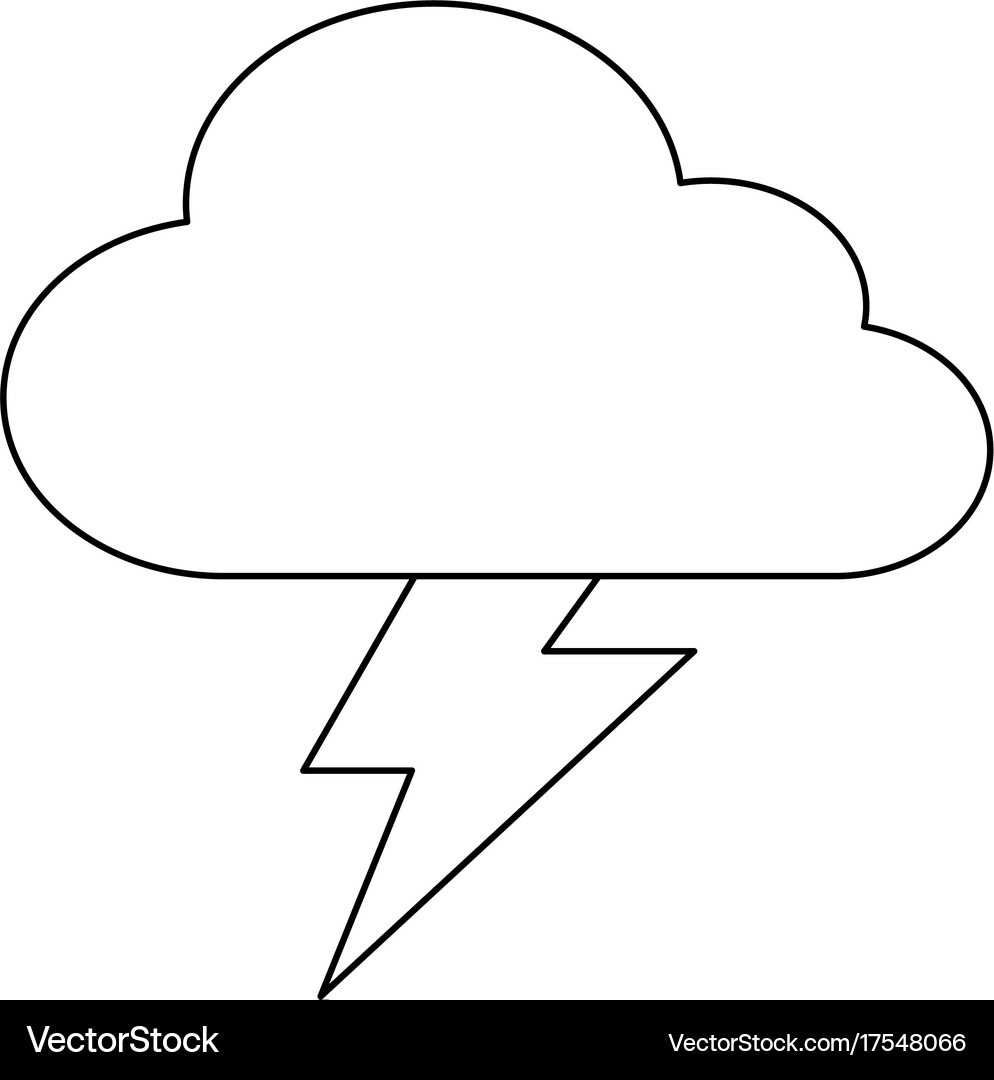 Cloud and thunder icon Royalty Free Vector Image