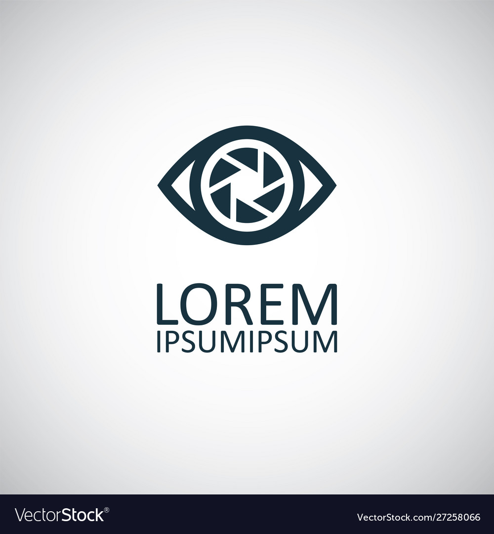 Eye shutter icon for web and ui on white